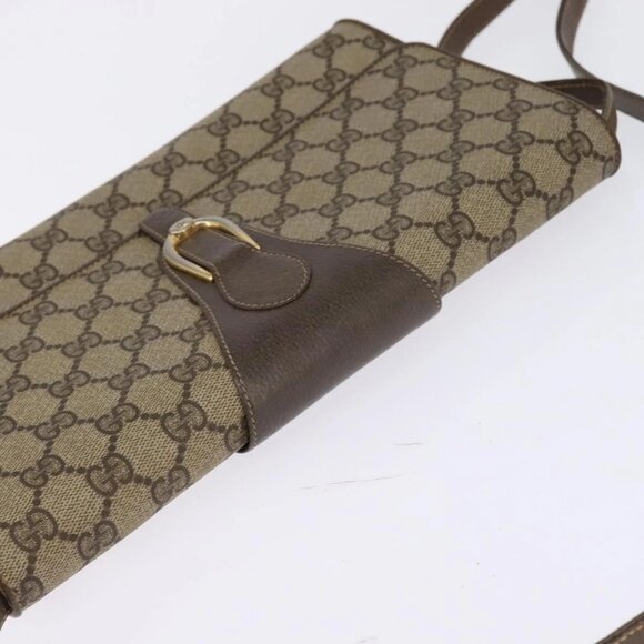 GUCCI GG Supreme Shoulder Bag PVC Beige Gold 94 02 050 Auth 146260 - Picture 7 of 16